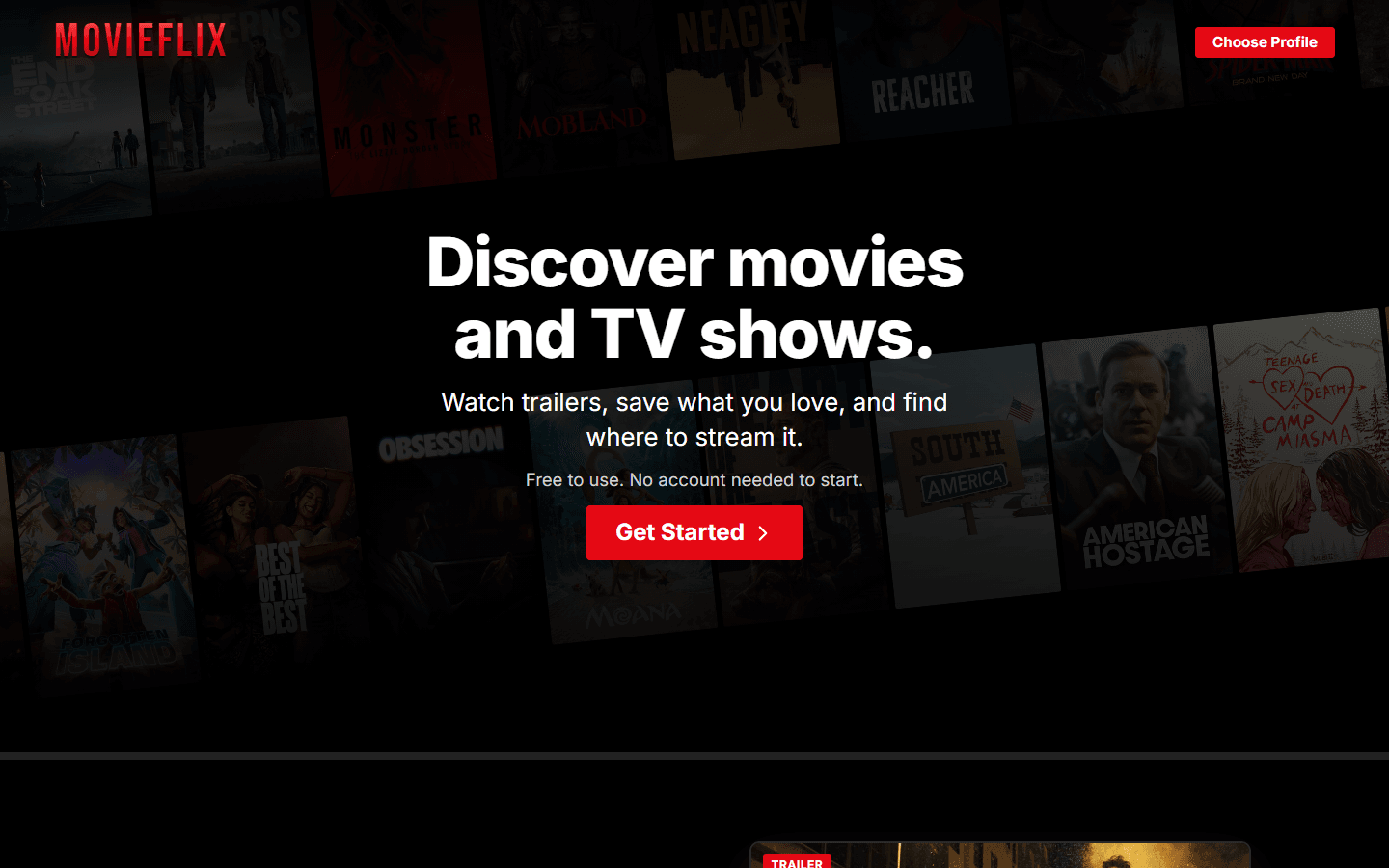 Screenshot of MovieFlix — Movie & TV Discovery App